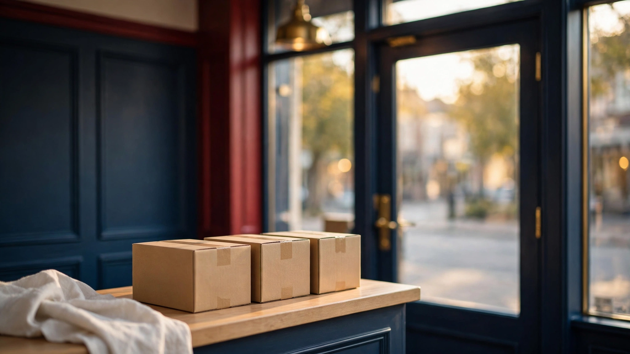 Packed boxes on a closed shop counter for a company deregistration vs liquidation guide